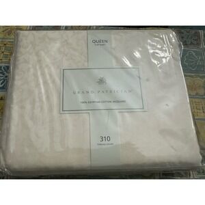 Grand patrician Egyptian Cotton  310 Thread Ct USA Vintage queen flat sheet